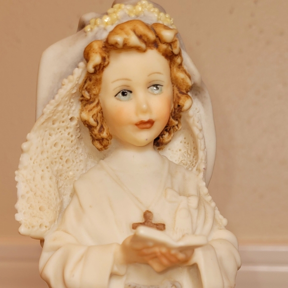 Vintage 80's Florence original Giuseppe Armani girl sculpture first communion - Picture 15 of 16